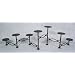 MISSION ACCORDION Fireplace Candelabra with Cup Pins