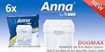 6 Anna Duomax Wasserfilter Kartuschen...