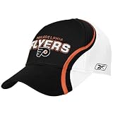 Reebok Philadelphia Flyers Black Colorblock Structured Adjustable Hat