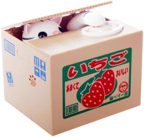 1x Automated New Year Gift Itazura Automated Kitty Cat Steal Coin Piggy Bank