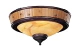 Monte Carlo MC124RA Light Kit, Roman Bronze / Aged Bamboo finish, Includes Three 60-Watt Incandescent Candelabra Bulbs