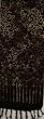 Batik Rayon Scarf - Tan and Brown Vines on Black