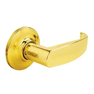 Yale YR81CS-3 YH Collection Non-Active Dummy Lockset with Cascade Lever, Polished Brass