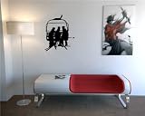 Wall Vinyl Sticker Decals Art Mural Sport Lift Mountains Ski Snowboarding Lift O560