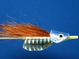NEW FLIES Holographic & Glow in Dark Floating Pearlescent Croc-Hide Head Tube & Trolling Turbulator Fly #86