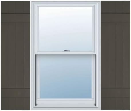 Board-N-Batten 4 Boards Joined in Musket Brown - Set of 2 (14 in. W x 1 in. D x 47 in. H (7.84 lbs.))