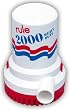Rule 2000 Gph Non Automatic Bilge Pump W/ 6' Leads Ul
