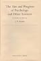 Aim and Progress by Psychology and Other Sciences, The