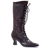 2 1/2 Inch Heel Boot With Lace (Black;8)