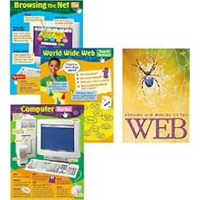 CHART PACK COMPUTER SKILLS 4 CHARTS 1 POSTER GR. 2-6 by BIGTOFFICE