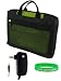 Acer Aspire One AOD150-1669 10.1-Inch Lightweight Checkpoint Friendly Netbook Bag with Home Wall Charger - Green Black