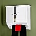 White Bathroom Wall Cabinet Space Saver Towel Rack TP/Magazine/Makeup Storage Organizer