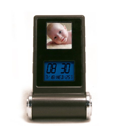 Nextar N1-504 1.5-Inch Digital Photo Frame Alarm Clock (Silver)