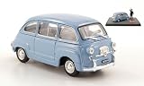 Fiat 600D Multipla, light blue, with figures, 1960, Model Car, Ready-made, Brumm 1:43IMAGE