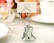 Charming Chrome Bell Place Card/Photo Holder with Dangling Heart Charm (Set of 4), 1 piece