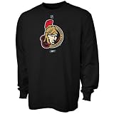 Reebok Ottawa Senators Black Prime Logo Long Sleeve T-shirt