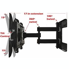 VideoSecu Mounts Tilting Articulating Wall Mount for most 23