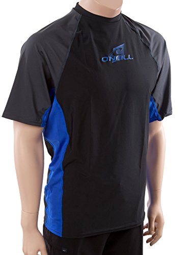 O'Neill men's 24/7 sun tee (including Big & Tall sizes) Men's XL Black/royal/graphite (UV50+)
