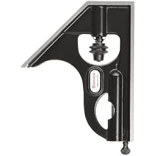 Starrett H33-1224 Protractor Head, For Combination Squares, Combination Sets And Bevel Protractors , Forged Hardened Steel, Smooth Black Enamel Finish