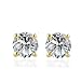 Amazon Collection 14k Gold Round-Cut Diamond Studs (1/4 cttw)