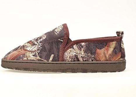 M&amp;F Western Men's Fleece Slip-On Slippers Mossy Oak Camo Slipper 9 D (M)