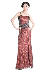 Lace Polyester Fall Spaghetti Strap Evening Dress/Party Dress 