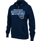 NFL Women's Tennessee Titans Football Classic III Long Sleeve Fullzip Fleece Hoodie (Athletic Navy, Medium)