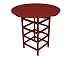 Polywood Outdoor Furniture South Beach 40 Inch Counter Height Table, Sunset Red-Recycled Plastic Materials