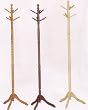 Beautiful 2" Dia Oak Finish Coat Rack