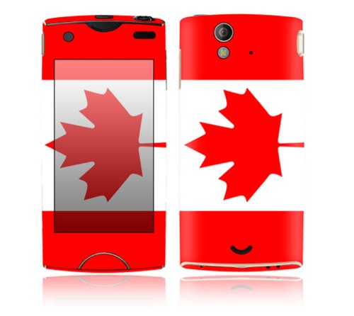 Canadian Flag Design Decorative Skin Cover Decal Sticker for Sony Ericsson Xperia Ray Cell Phone