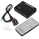 Fosmon HD1830 Intelligent 3x1 3 Port HDMI Switcher with IR Remote Supports 3D