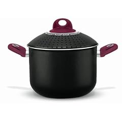 Bioceramix PastaSi Kochtopf mit patentiertem Siebdeckel schwarz/bordeaux
