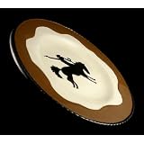 Large Serving Platter, Round Platter Cowboy WESTERN DECOR by ACK