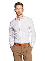 Pedro del Hierro Camisa Hombre T-Spread (Blanco / Violeta)