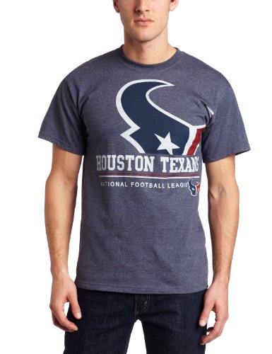 NFL Men's Houston Texans Submariner Short Sleeve T-Shirt (Navy Heather, Small)