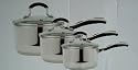 3 piece stainless steel saucepan set