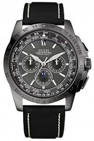 Guess #U14501G2 Men's WaterPro Euro Cool Leather Band Chronograph Watch