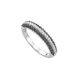 14K White Gold 1/2 ct. Black and White Diamond Ring