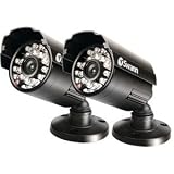 Swann PRO-530 Multi-Purpose Day/Night Security Camera, IR Cut Filter, Color 1/3" SwannTruColor Image Sensor, 65 (20 m) Night Vision Range, 2 Pack
