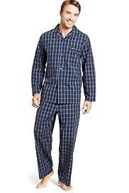 Pure Brushed Cotton Long Sleeve Pyjamas