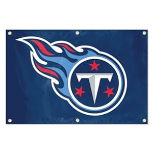 NFL Tennessee Titans 2' x 3' Navy Blue Applique Logo Fan Banner