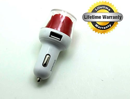 Rose Car Charger with LED Light and Dual USB Ports for Iphone ,Ipad and All Smart Phone, Best Gift for Valentine's Day to Lovers(red)