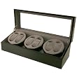 Watch Winder For 6 Automatic Watch Built in IC Program AC Operation Black Finish Gift Box