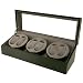 Watch Winder For 6 Automatic Watch Built in IC Program AC Operation Black Finish Gift Box