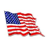 USA WAVING FLAG – Sticker Decal – #S0140
