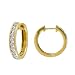 10k Yellow Gold Channel-Set Diamond Hoop Earrings (3/4 cttw, H-I Color, I2-I3 Clarity)
