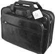 S.Babila Italian Black Italian Leather Briefcase Laptop
