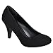 Brinley Co. Womens Round Toe Solid Color Pumps