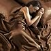 Kitchen & Housewares : Chocolate Brown Satin Super King Size Duvet Cover & Fitted Sheet Set
