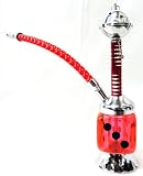 dice shaped, Mini Hookah,single hose,bowl incldued approx 8, Clear red color